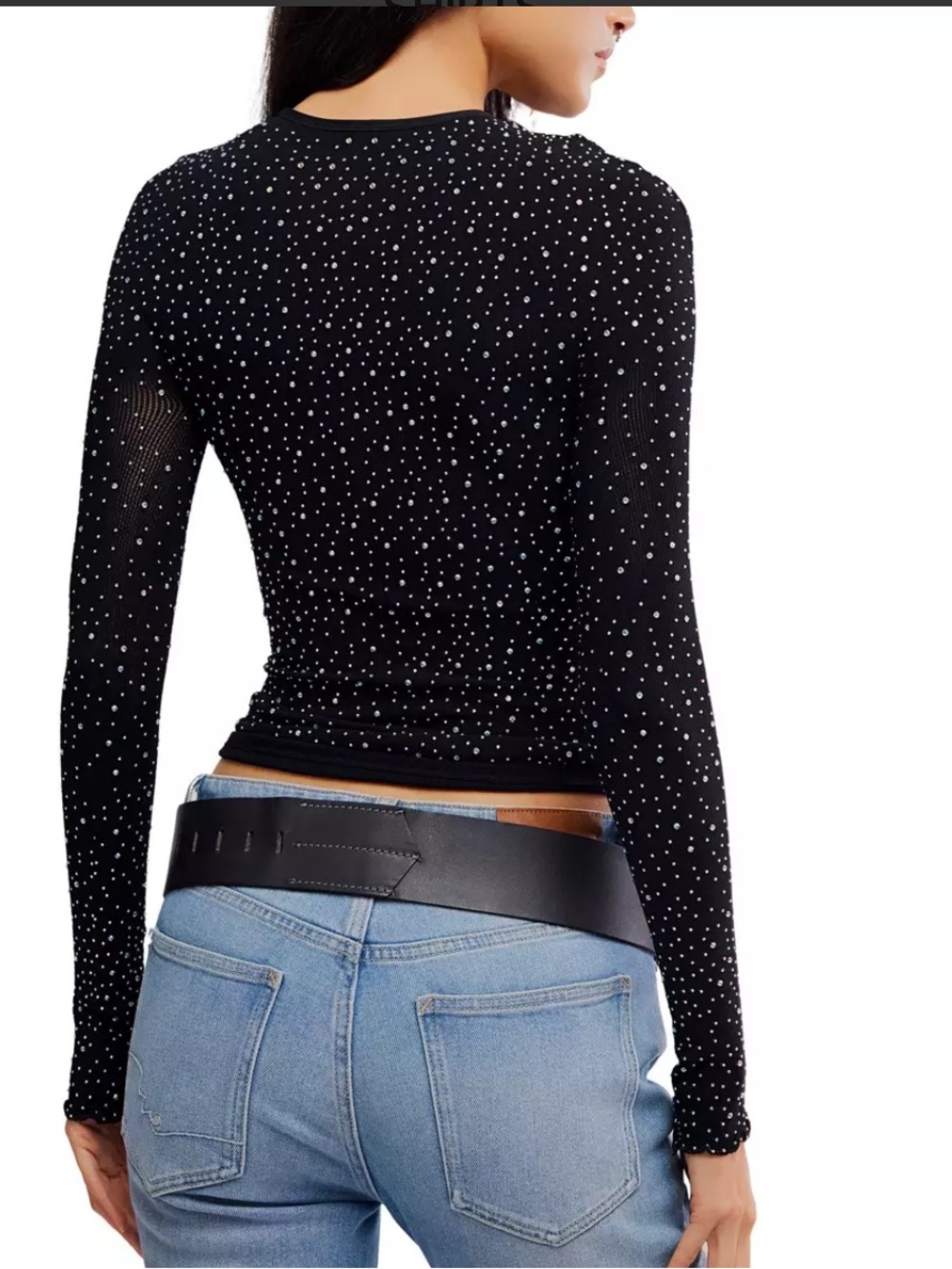 NWT FREE PEOPLE INTIMATELY Night Sky Crystal L/S Top SZ: M/L - Picture 3 of 8